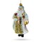 Glittered Santa Holding a Magical Lantern Blown Glass Christmas Ornament
